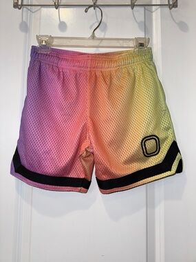 Overtime Youth Large Pastel Gradient Athletic Mesh Shorts